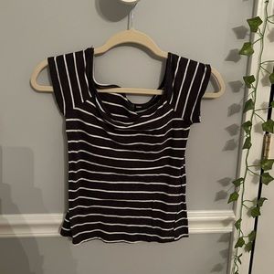 Forever 21, off the shoulder- striped top